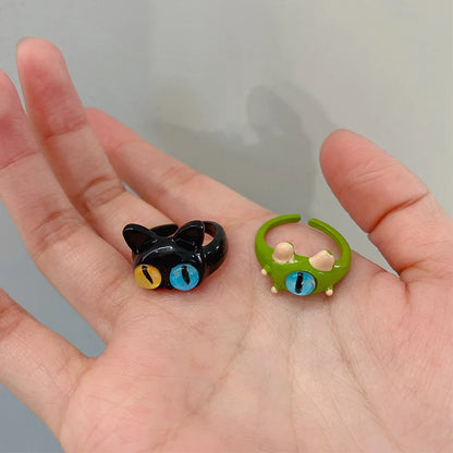 Adjustable Punk Eye Ring – Cute & Creepy Jewelry for Women