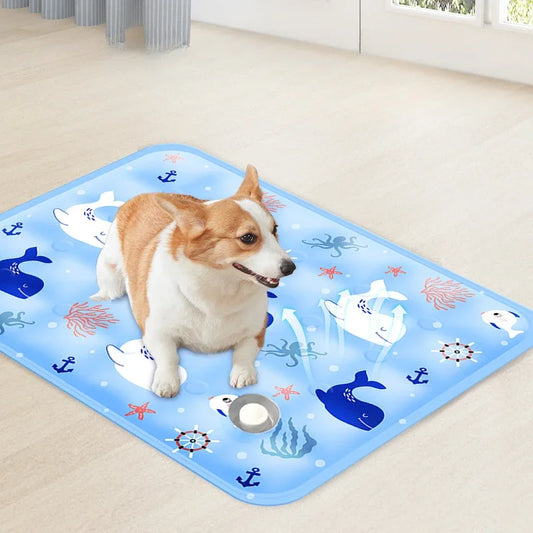 Dog Cooling Mat with Water-Activated Ice Gel – Reusable Summer Chill Pad for Pets