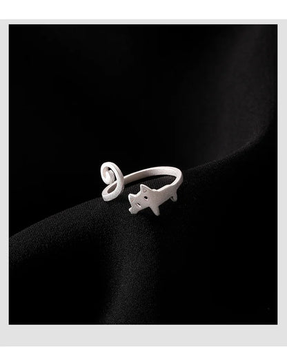 Adjustable Cat Ring – Cute Open Design for Cat Lovers