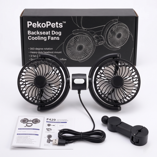 PekoPets™ Backseat Dog Cooling Fans (USB-A)