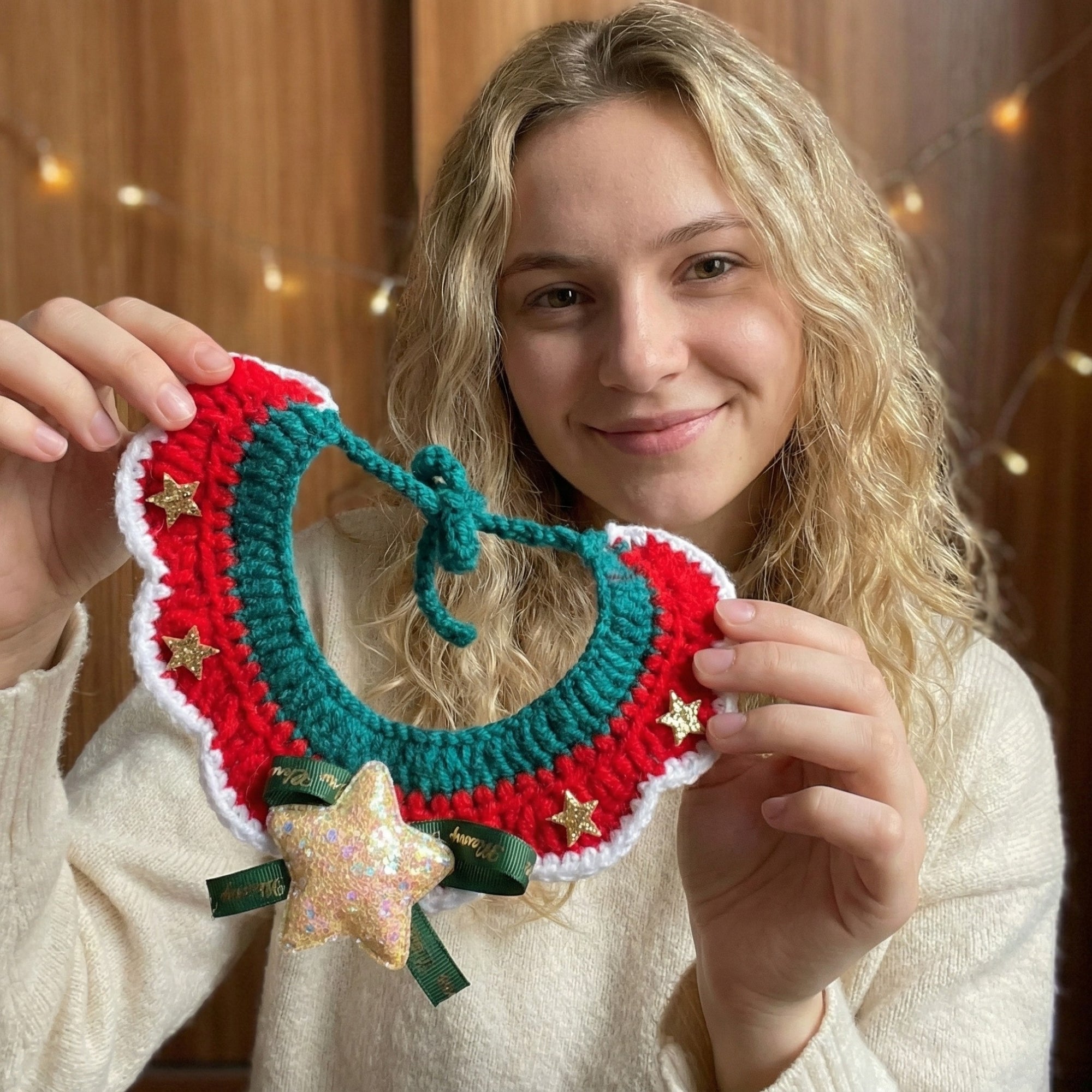 Twinkle Star Christmas Bib