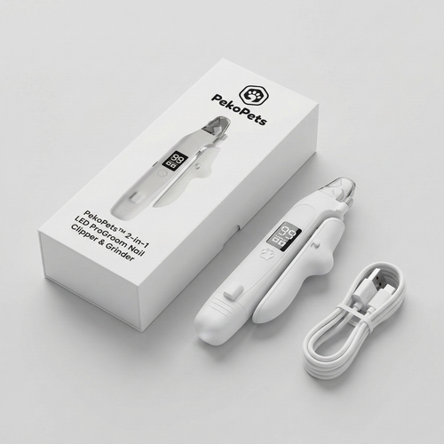 PekoPets™ 2-in-1 LED ProGroom Nail Clipper & Grinder