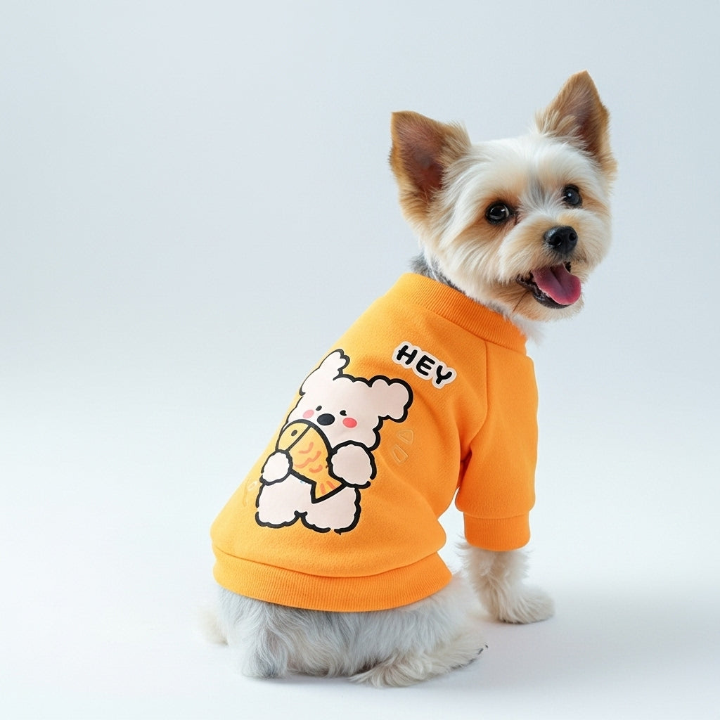 Dog Sweatshirt - Happy Fish Hunter