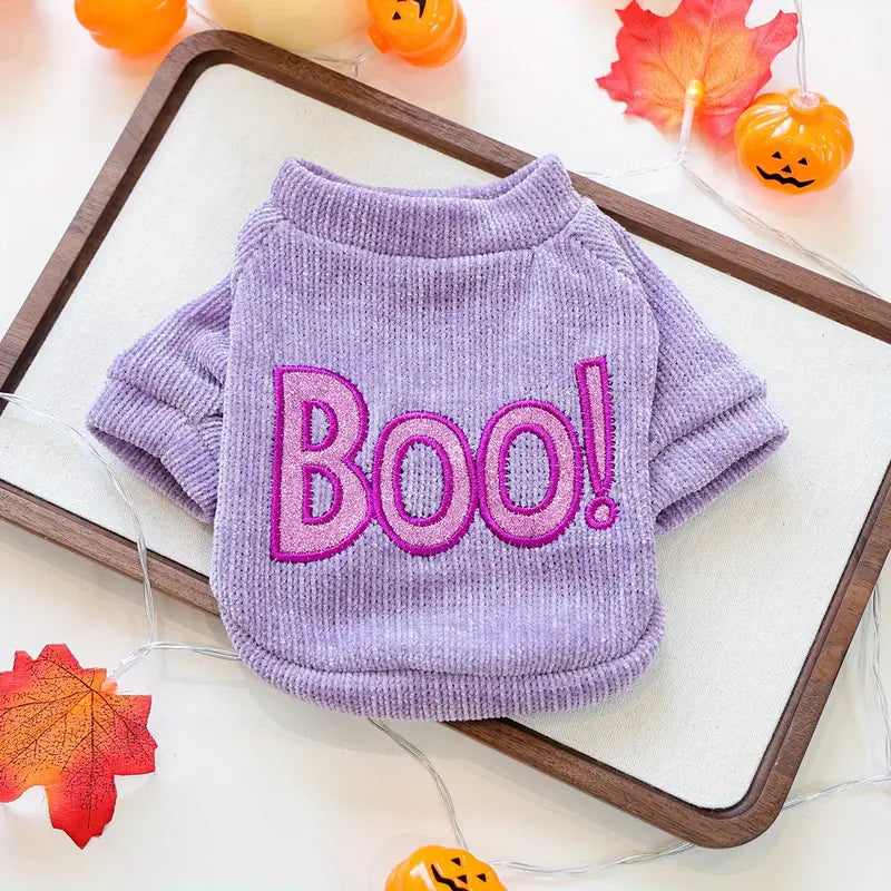 Halloween Dog Sweater - Boo!