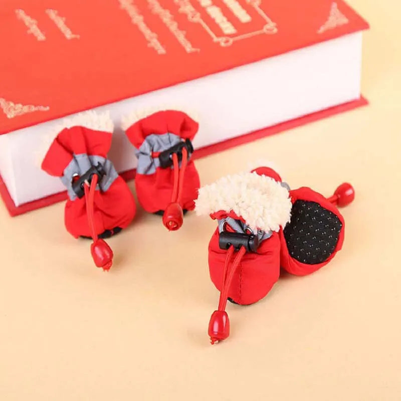 FrostGuard Fleece-Lined Dog Boots