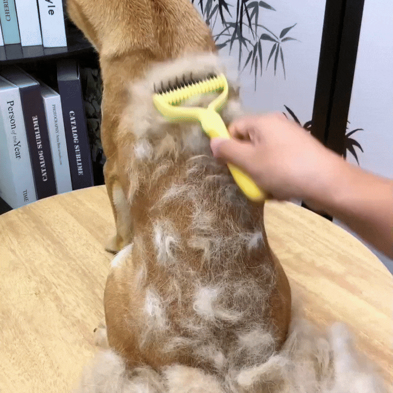 Pet Deshedding & Detangling Comb – Removes Loose Hair Fast