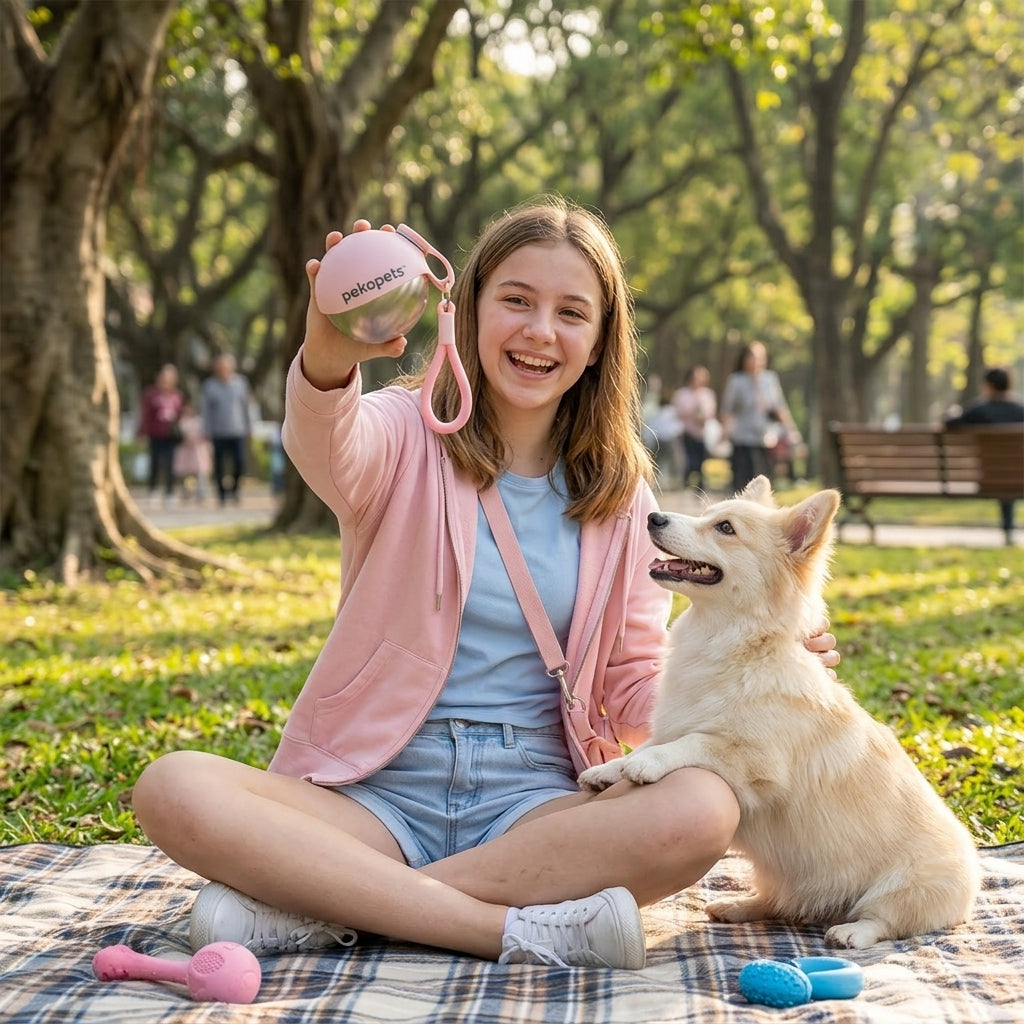 PekoPets Pebble™ Portable Dog Water Bowl