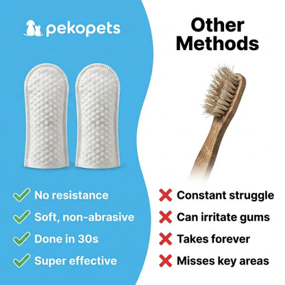 PekoFresh™ Dental Finger Wipes - 2 Month Supply
